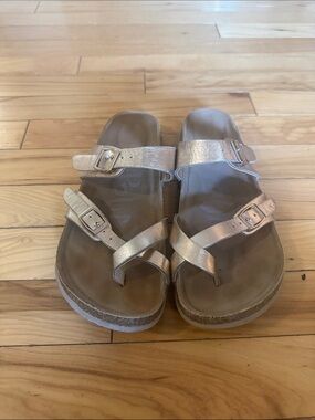 Target Metallic Rose Gold Buckle Strap Women’s Sandals